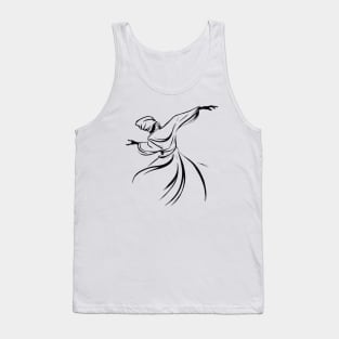 The Dervish Relationship Between Man And God Line Art Tank Top